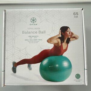 GAIAM Total Body Balance Ball Kit for Heights  5'6" to 5'11" Green New